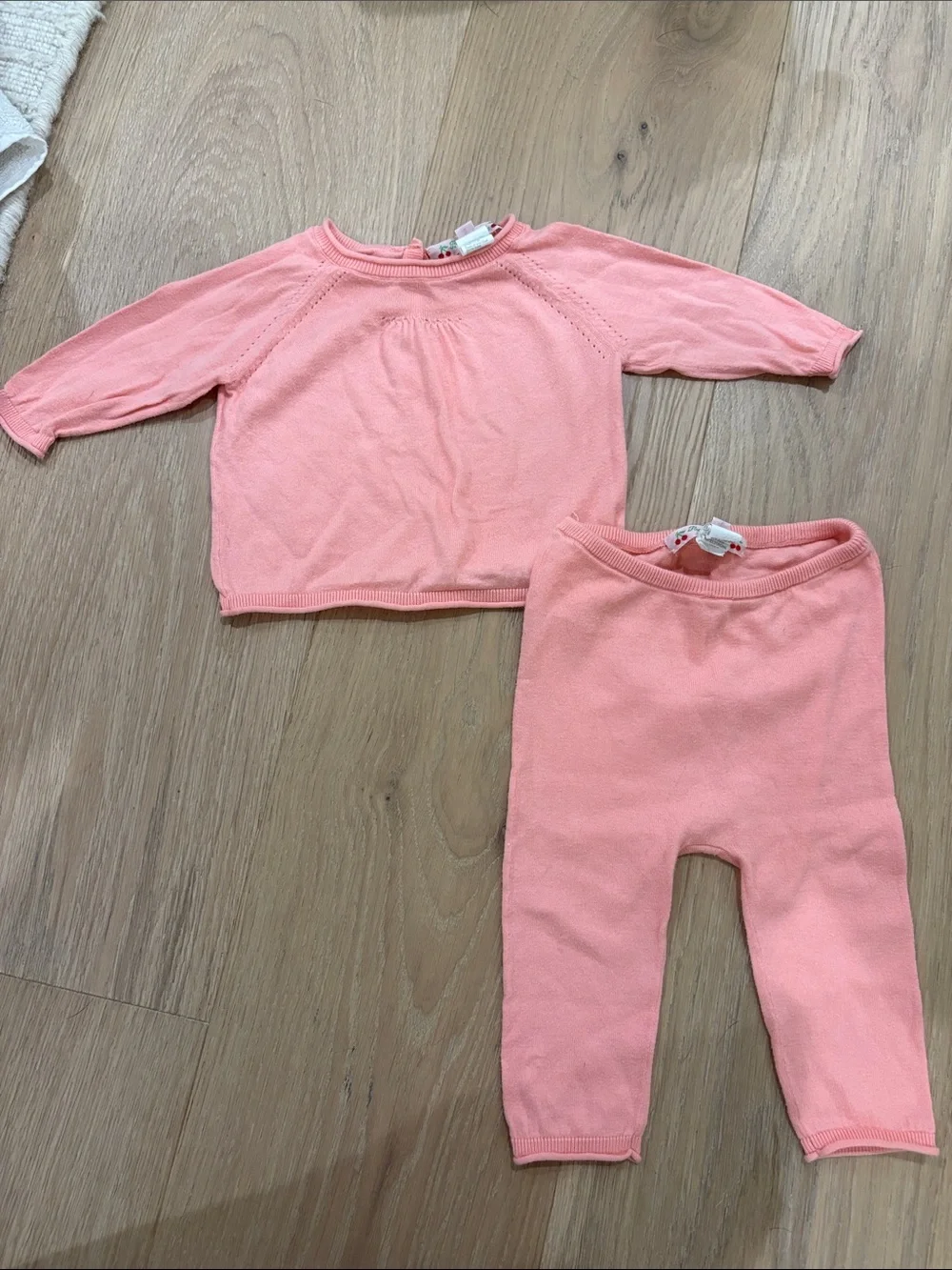 Bonpoint Two-Piece Knit Set in punch Pink